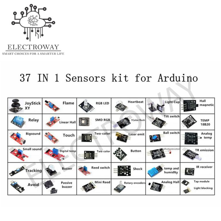Arduino Sensor Kit 37 in 1 All in One - ElectroWay