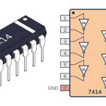 7414 74ls14 Schmitt Trigger Hex Inverter Ic