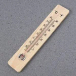 MINI WOODEN THERMOMETER C F Temperature Wall Mounted Hung Indoor Outdoor Climate