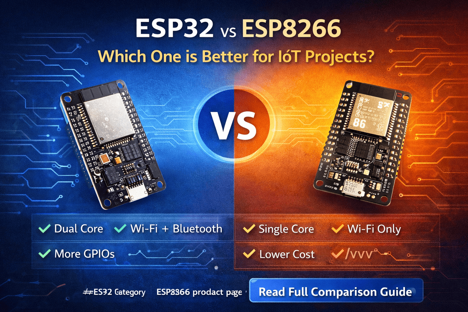 ESP32 vs ESP8266