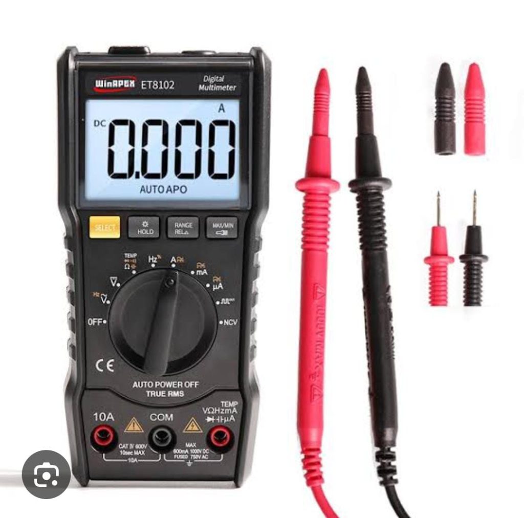 Digital Multimeter Et8102 True Rms 1000v 10a Voltmeter Ammeter